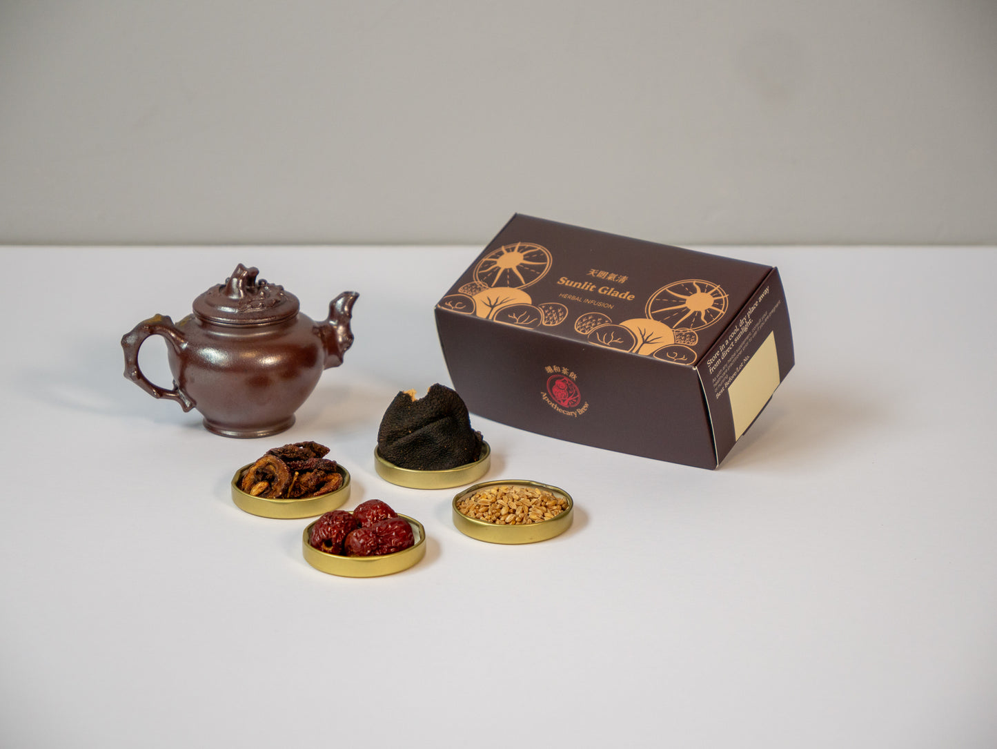 Sunlit Glade by Apothecary Brew: A digestive TCM blend with Hawthorn Berry and Fried Barley to clear food stagnation.
