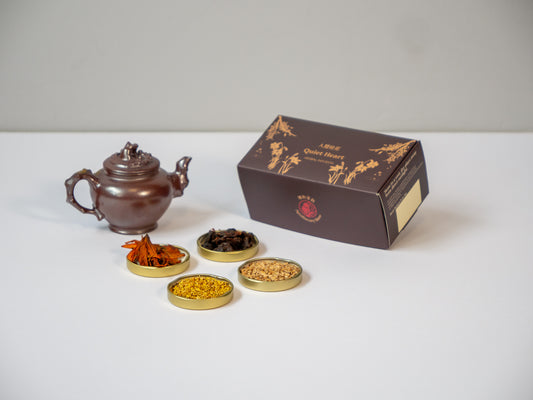 Quiet Heart by Apothecary Brew: A calming TCM blend with Lily Flowers and Floating Wheat to settle an anxious spirit and quiet mental chatter during a busy day.